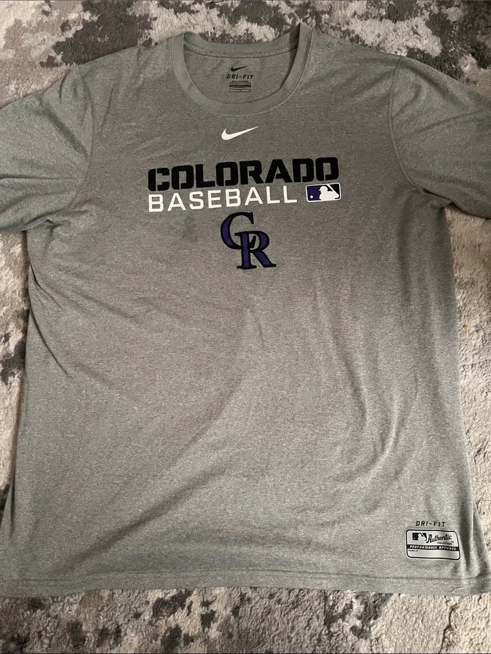 Nike Gray Colorado Rockies Baseball Dri-FIT Tee